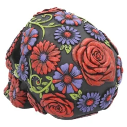 Sugar Skull Mit Blütenmuster 10 Sugar Skull Mit Blütenmuster -Halloween-Requisitenladen sugar skull mit blueten ornament sugar skull mit bluetenmuster sugar bloom skull 39199 04