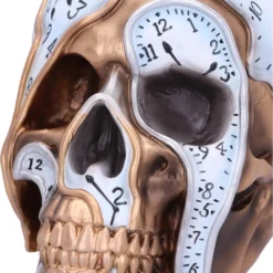 Die Zeit Vergeht Uhren Schädel 17,5cm -Halloween-Requisitenladen time goes by uhren schaedel 175cm time goes by clock skull die zeit vergeht totenkopf gothic deko 53997 5