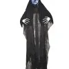 Skelettgeist Mit Leuchtendem Gesicht 2 Skelettgeist Mit Leuchtendem Gesicht -Halloween-Requisitenladen todesgeist mit beleuchteten gesicht ghostley reaper with light up face halloween deko 50208 01