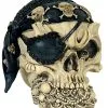 Totenschädel Mit Piratentuch & Augenklappe -Halloween-Requisitenladen totenkopf mit piratentuch und augenklappe pirate skull with bandana and eye patch 29407