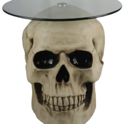 Totenschädel Tisch Mit Glasplatte 56,5cm 11 Totenschädel Tisch Mit Glasplatte 56,5cm -Halloween-Requisitenladen totenkopf tisch mit runder glasplatte totenschaedel tisch mit runder glasplatte skull table with round glass plate 54783 05