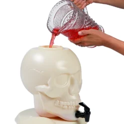 Totenkopf Getränkespender -Halloween-Requisitenladen totenkopf getraenkespender totenschaedel getraenkespender halloween tischdekoration 24306 03