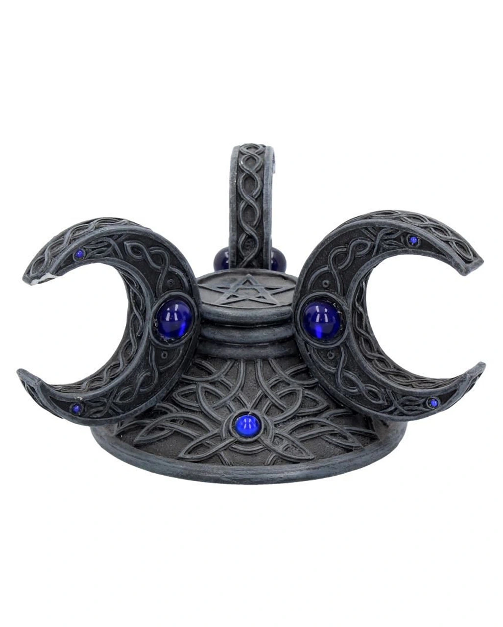 Dreifach Mond Kristallkugel Halter 10cm 5 Dreifach Mond Kristallkugel Halter 10cm – Bild 3