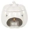 Weiße Halloween Kürbis Duftlampe -Halloween-Requisitenladen weisse jack o lantern kuerbis duftlampe white jack o lantern pumpkin oil burner halloween tischdeko 53767 01