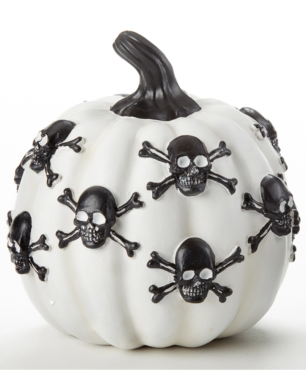 Kürbis Mit Totenschädeln Weiß 13cm 3 Kürbis Mit Totenschädeln Weiß 13cm