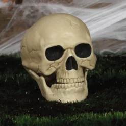 Wetterfester Totenschädel Mit Beweglichem Kiefer 20cm -Halloween-Requisitenladen wetterfester totenkopf mit beweglichem kiefer weatherproof skull with moveable jaw halloween totenschaedel 53405 04