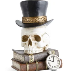 Magische Bücher Mit Totenkopf Dekofigur 30cm